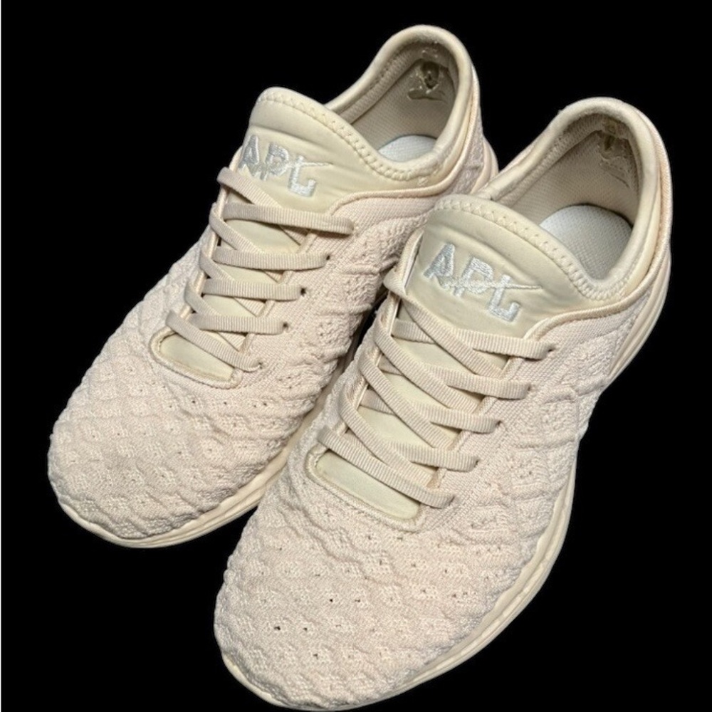 APL Women's Cream Knit Sneakers